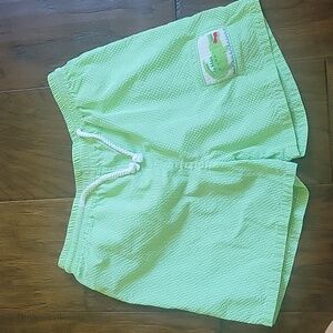 Silly Goose smocked swim trunks